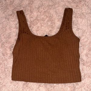 Brown Tank Crop Top size: Small